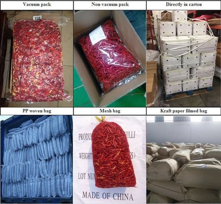 Koyu kırmızı hava kurutulmuş mermi çili (20 000-30 000 SHU)
