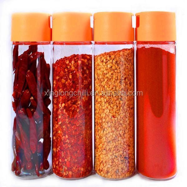 5 - 8 Kırmızı çili kabuğu toz çili boyutu 3 - 5 mm